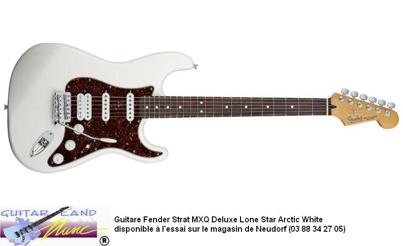 Guitare Fender MXQ Strat Deluxe Lone Star Arctic White